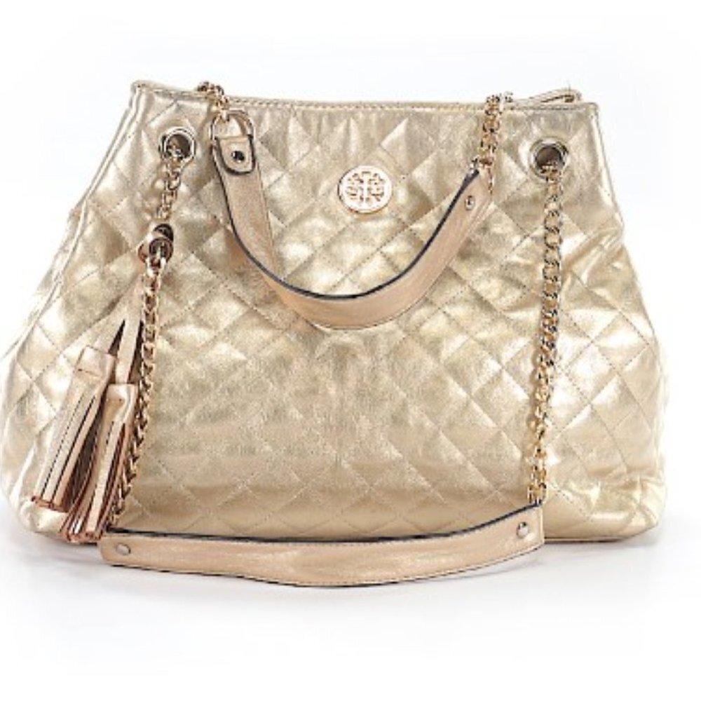 Gold Quilted Tote